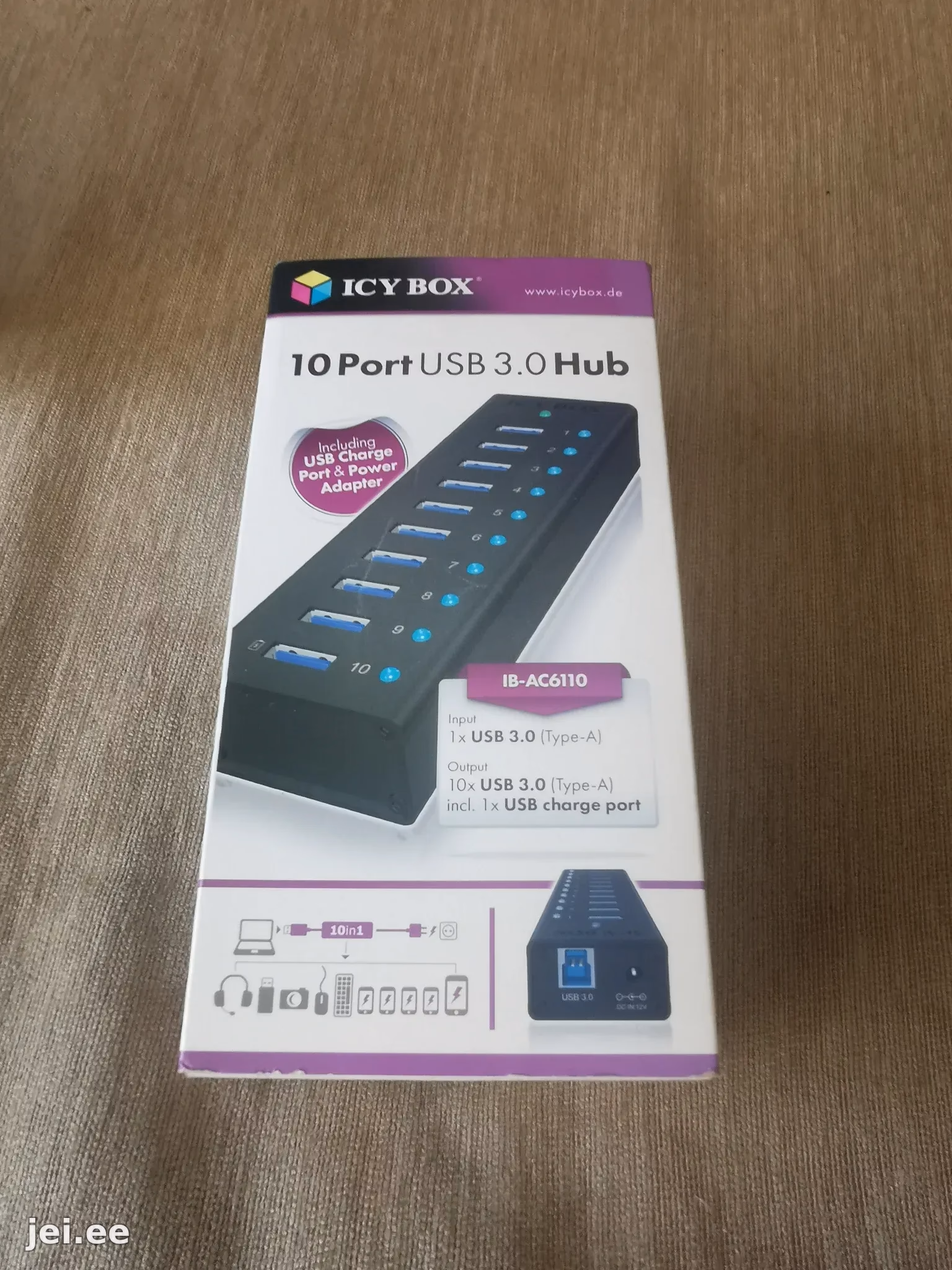 ICY BOX - 10-pordiga USB 3.0 hub – uus, kinnises karbis – USB-hubid, Tallinn