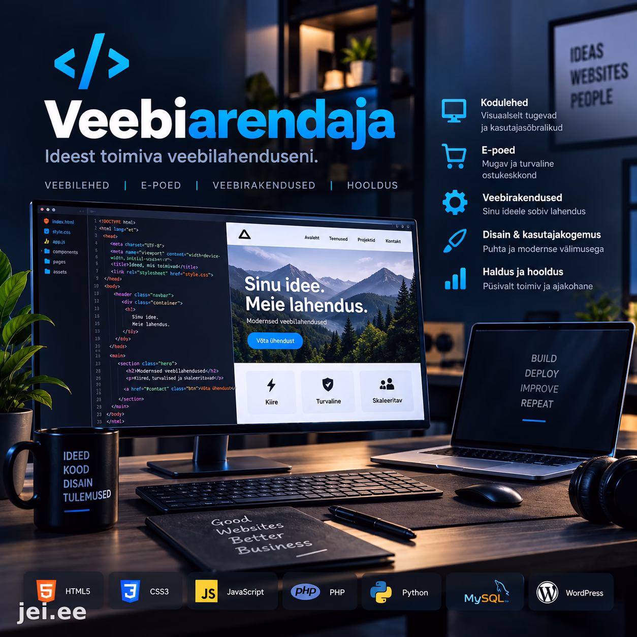 Veebiarendus – kodulehed, e-poed ja veebilahendused – Veebiarendaja, Tallinn