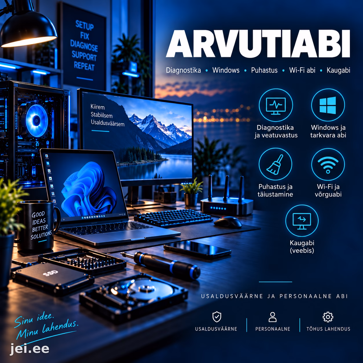 Arvutiabi – diagnostika, seadistus, puhastus ja kaugabi – Arvutiabi, Tallinn